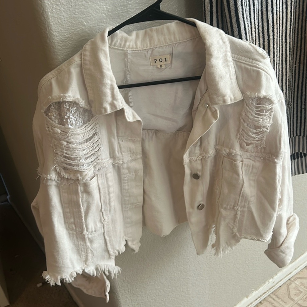 White denim jacket